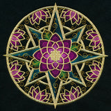 Gilded Floral Compass Rose