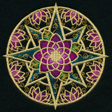 Gilded Floral Compass Rose