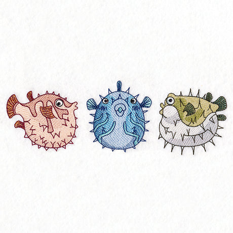 Puckered Up Puffer Fish Trio