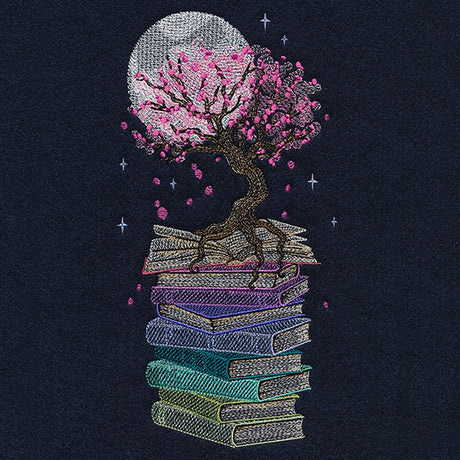 Cherry Blossom Book Stack