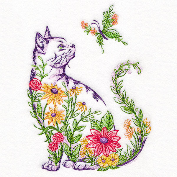 Wildflower Cat and Butterfly – Urban Threads
