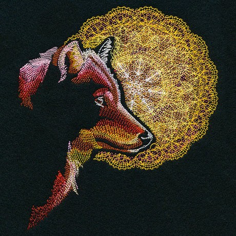 Illuminated Mandala Moon Wolf