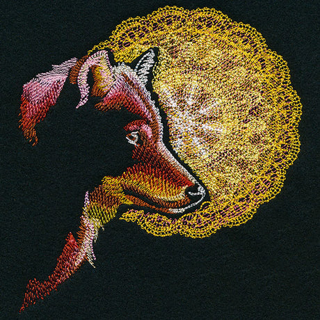 Illuminated Mandala Moon Wolf