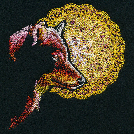 Illuminated Mandala Moon Wolf