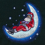 Crescent Moon Dozing Santa