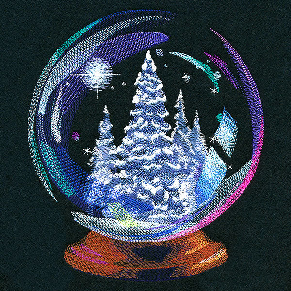 Shining Winter Forest Snow Globe