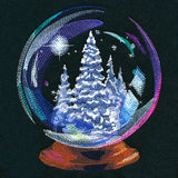 Shining Winter Forest Snow Globe