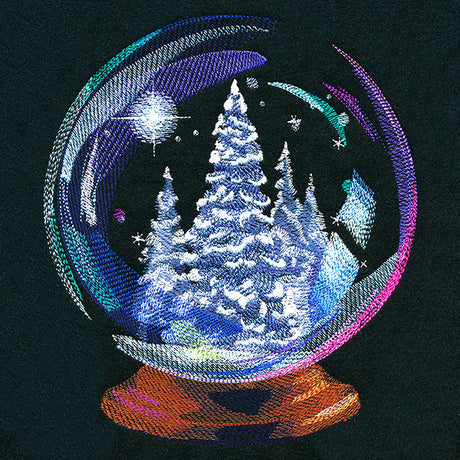 Shining Winter Forest Snow Globe