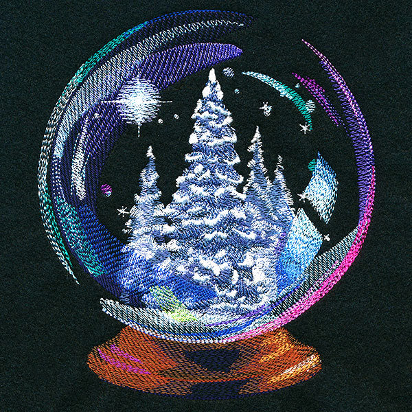 Shining Winter Forest Snow Globe