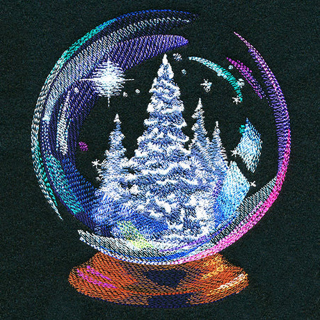 Shining Winter Forest Snow Globe