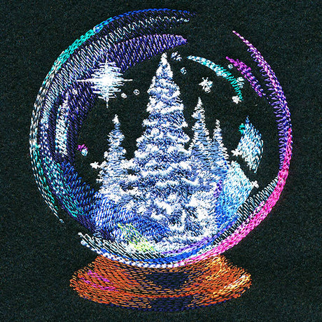 Shining Winter Forest Snow Globe