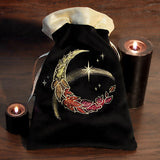 Gilded Autumn Leaves Crescent Moon