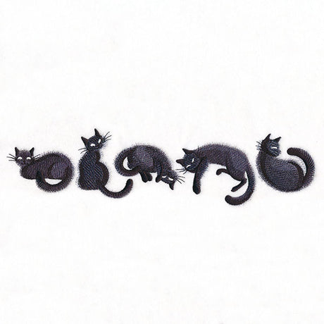 Fuzzy Black Cat Border