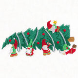Deck the Halls Christmas Tree Gnome Border