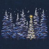 Christmas Lights in the Snowy Forest Border