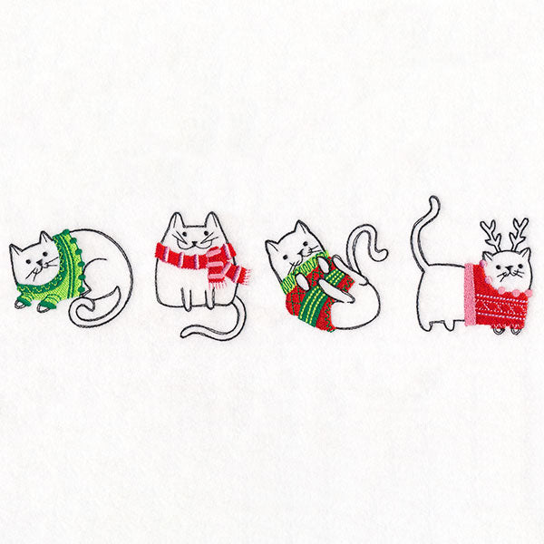 Christmas Cats in Sweaters