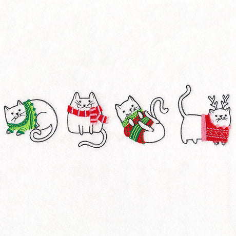 Christmas Cats in Sweaters