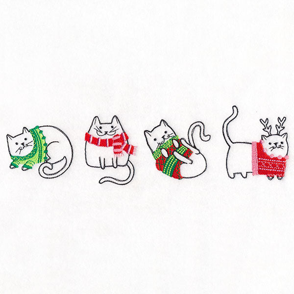 Christmas Cats in Sweaters