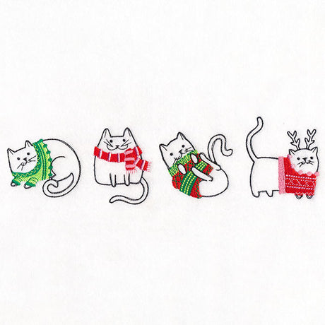 Christmas Cats in Sweaters