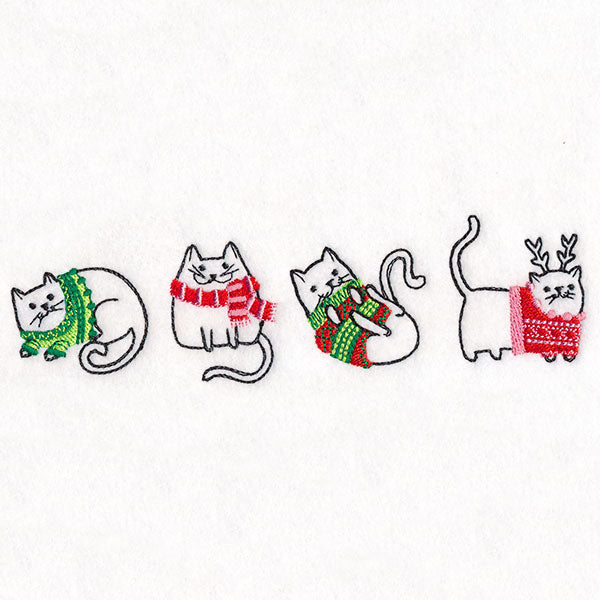 Christmas Cats in Sweaters