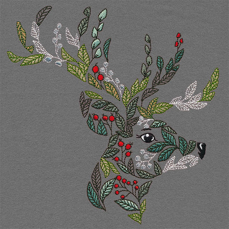 Merry Christmas Botanicals Reindeer