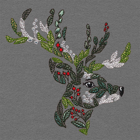 Merry Christmas Botanicals Reindeer