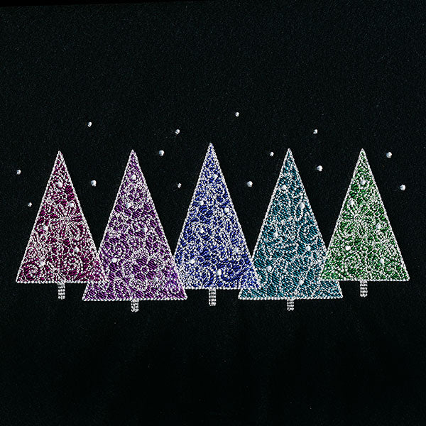 Festive Blooms Christmas Tree Border