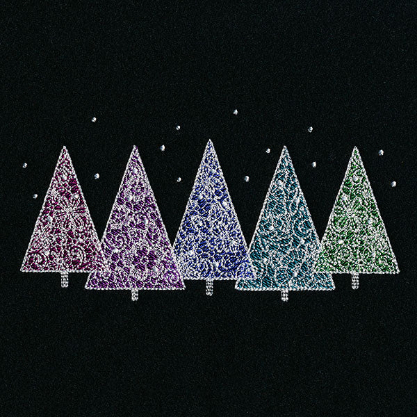 Festive Blooms Christmas Tree Border