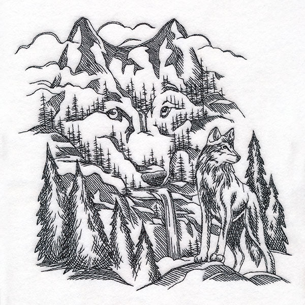 Hidden Wolf Mountain Scene – Urban Threads