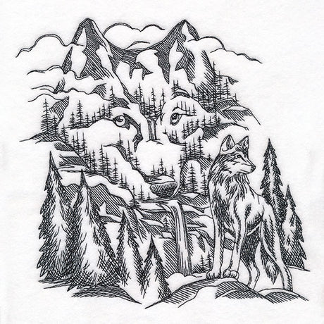 Hidden Wolf Mountain Scene