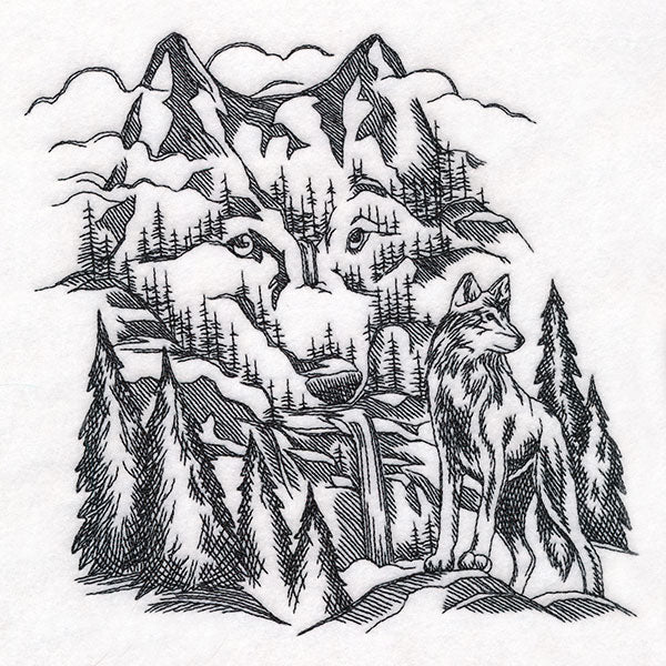 Hidden Wolf Mountain Scene