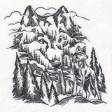 Hidden Wolf Mountain Scene