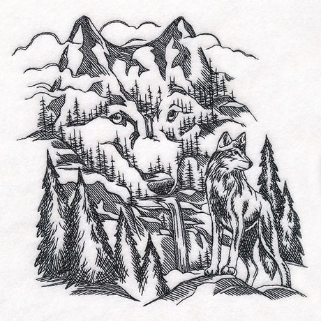 Hidden Wolf Mountain Scene