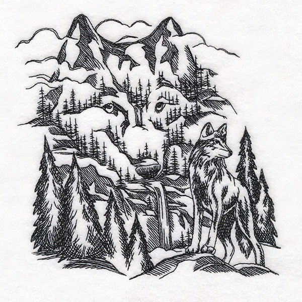 Hidden Wolf Mountain Scene