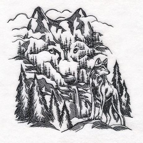 Hidden Wolf Mountain Scene