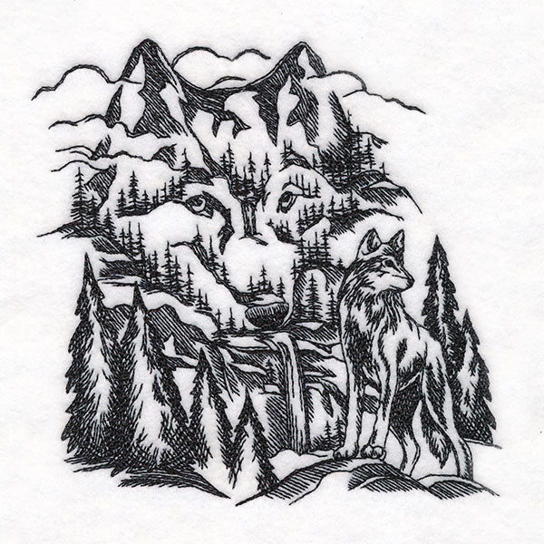 Hidden Wolf Mountain Scene