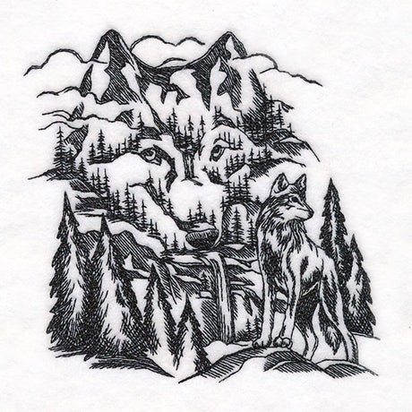 Hidden Wolf Mountain Scene
