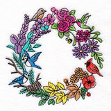 Rainbow of Seasons Bird Wreath