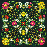 Honeybee Kaleidoscope Square