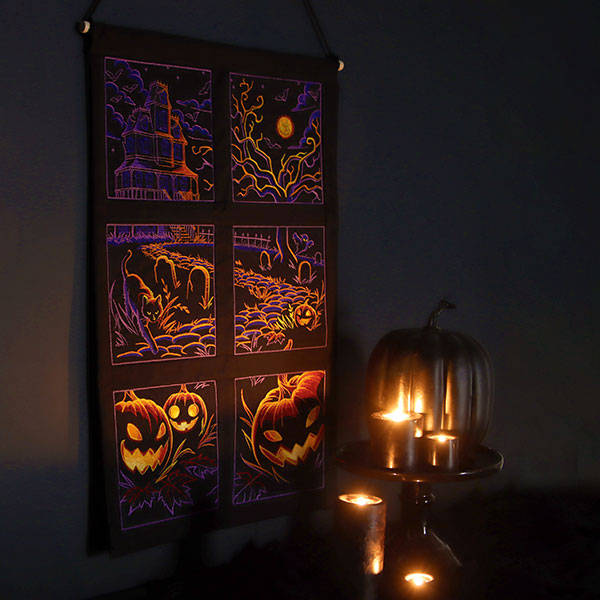 Haunted Halloween Scene Square 1