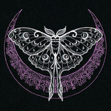 Mehndi Crescent Moon Luna Moth