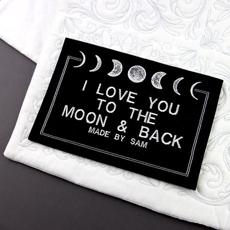 Moon Phases Quilt Label