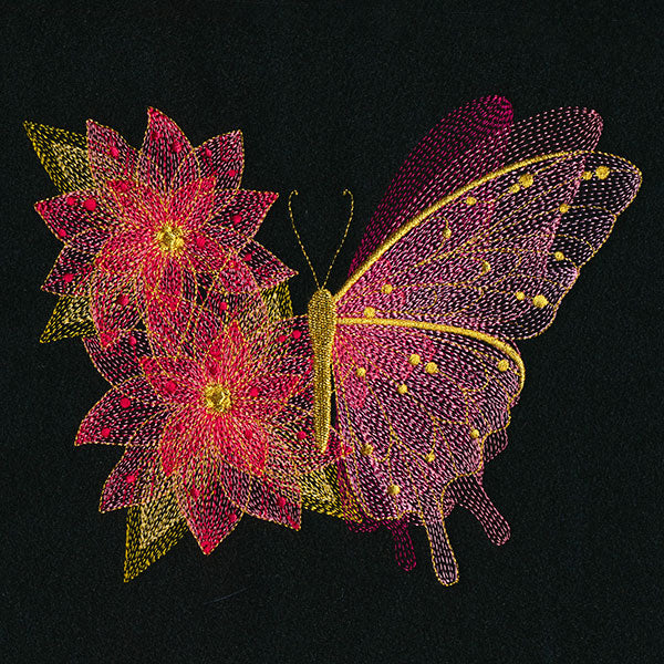 Sheer Illusions Poinsettia Butterfly