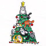 Merry Mischief Christmas Tree Cats