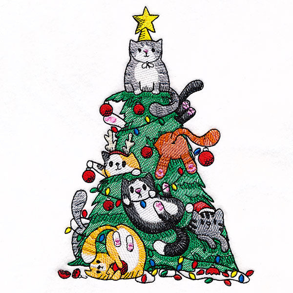 Merry Mischief Christmas Tree Cats