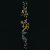 Art Nouveau Christmas Reindeer Vertical Border