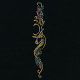 Art Nouveau Christmas Reindeer Vertical Border