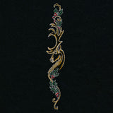 Art Nouveau Christmas Reindeer Vertical Border