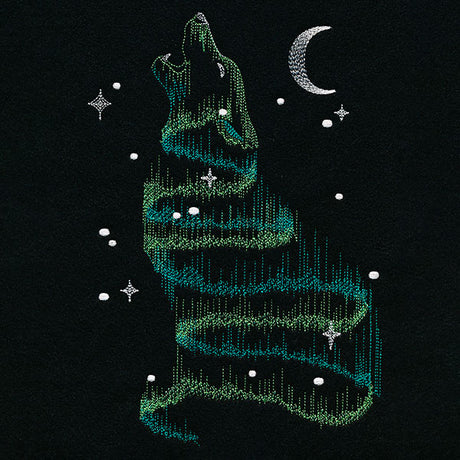 Howling Aurora Borealis Wolf