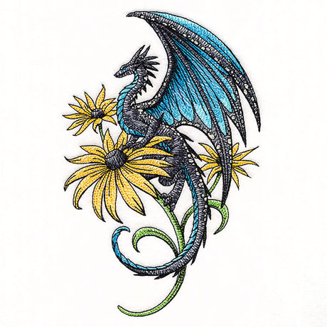 Blue Morpho Dragon and  Black-Eyed Susans